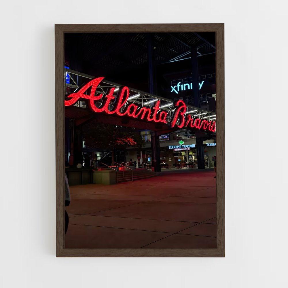 Poster Neon Braves – affiche Baseball (vue 5)
